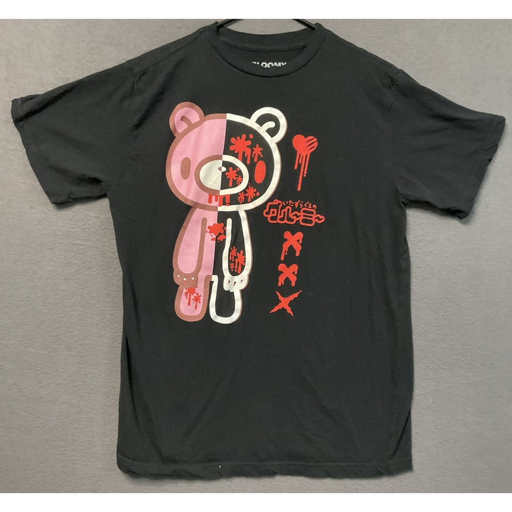 Gloomy Bear Shirt Mens Large Black Japanese Anime Manga Graphic Tee Streetwear